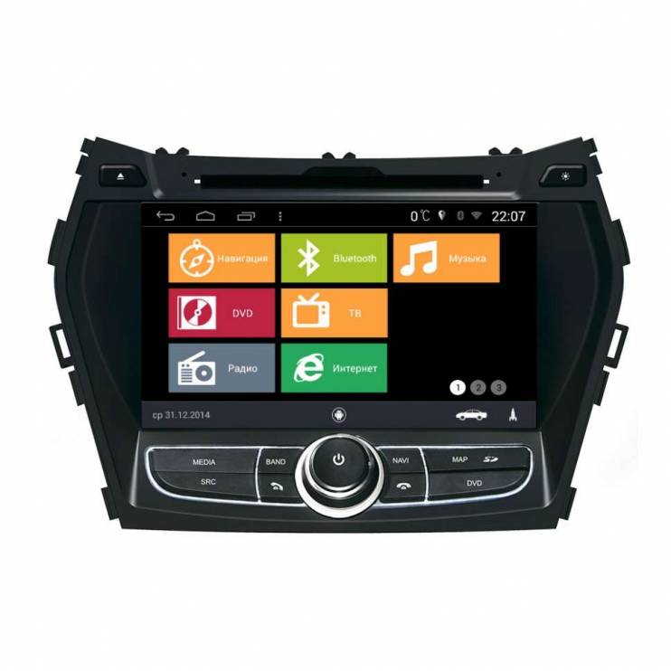 Штатная магнитола MyDean BS209 для Hyundai Santa Fe (2012-)