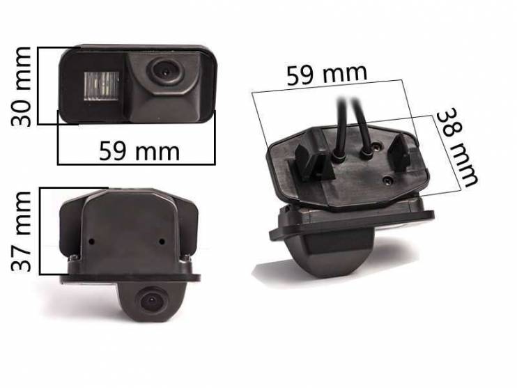 CCD штатная камера заднего вида с динамической разметкой AVIS Electronics AVS326CPR для TOYOTA AVENSIS / COROLLA E12 (2001-2006) (#087)
