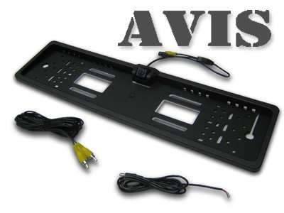 Камера заднего вида в рамке номерного знака AVIS AVS308CPR (CCD)