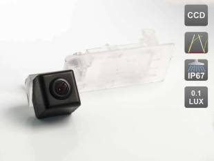CCD штатная камера заднего вида с динамической разметкой AVIS Electronics AVS326CPR для VOLKSWAGEN GOLF V PLUS / GOLF VI PLUS / JETTA VI / PASSAT B7 / PASSAT B7 VARIANT / POLO V SEDAN / SHARAN II / TOURAN (2011-...) / TOUAREG II (#102)
