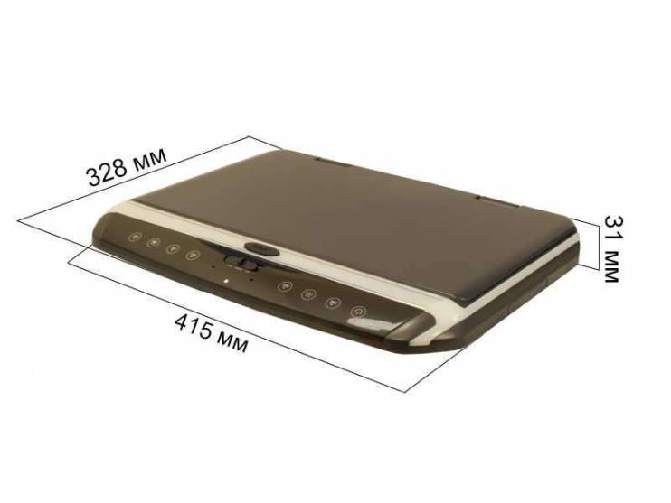 Потолочный монитор 15,6" AVIS AVS1550MPP (серый) со встроенным FULL HD медиаплеером