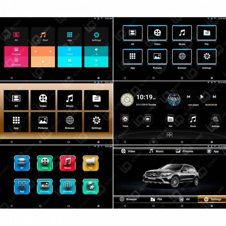 IQ Navi Универсальный задний монитор 12,5" (Android 10)